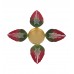 Red & Green Leaves Urli & Dia Set of 2